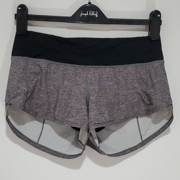 Lululemon Heather Lux multi Black size 4 speed up short - Picture 1 of 8